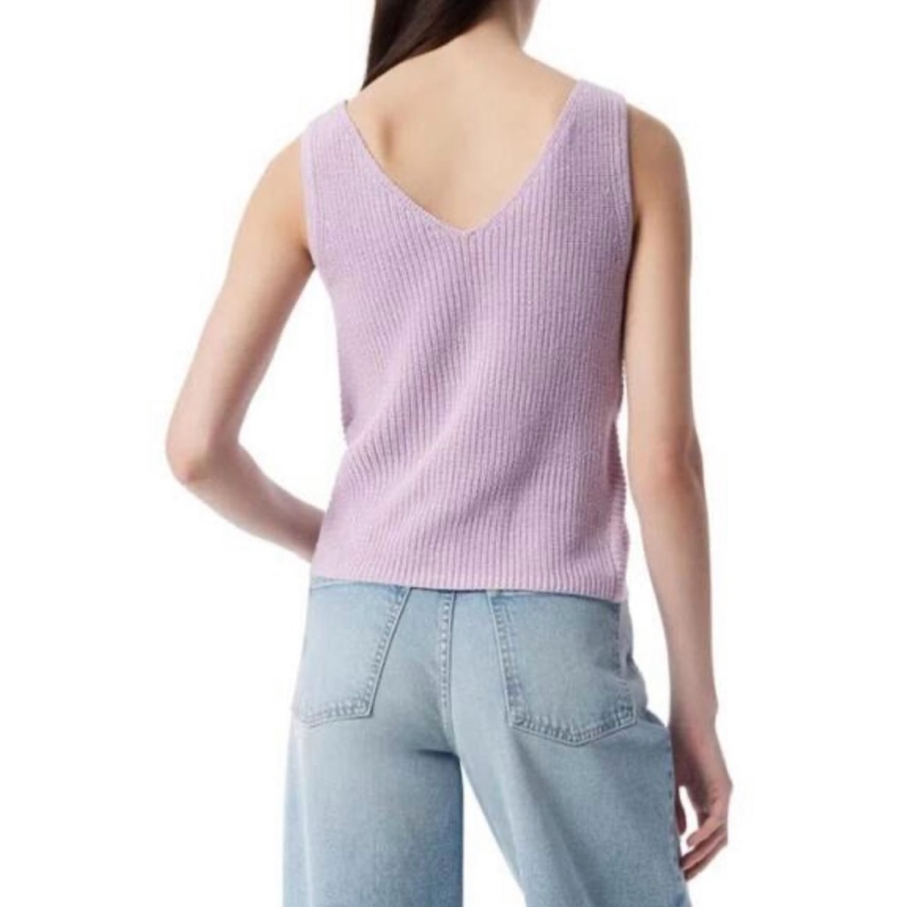 Robert Rodriguez Joyce Twist Front Knit Sweater Tank | Lavendar Frost | XS - Picture 9 of 9